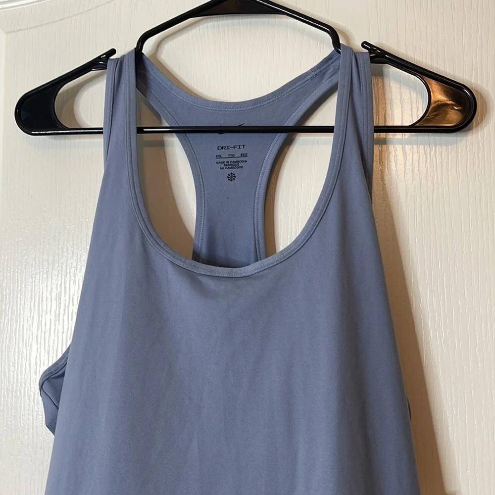 Nike Smokey Blue Dri-Fit Racerback Maternity Tank Top XXL